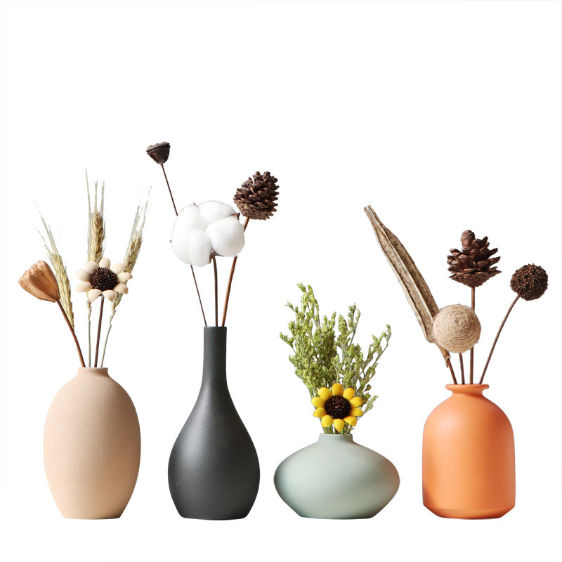 Nordic Mini Ceramic Vase – Modern Home Decor