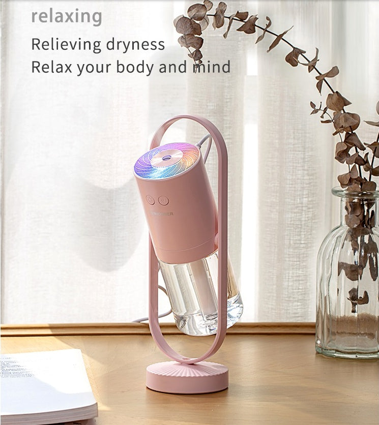 Magic Shadow USB Air Humidifier with Projection Night Light – Mini Ultrasonic Mist Maker for Home, Office & Car
