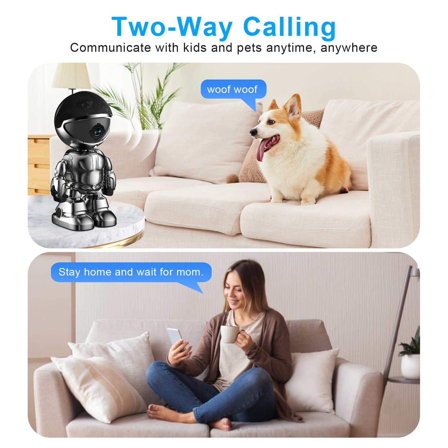 WiFi PTZ Security Camera – AI Human Tracking, Two-Way Audio, Night Vision, and Mobile Alerts