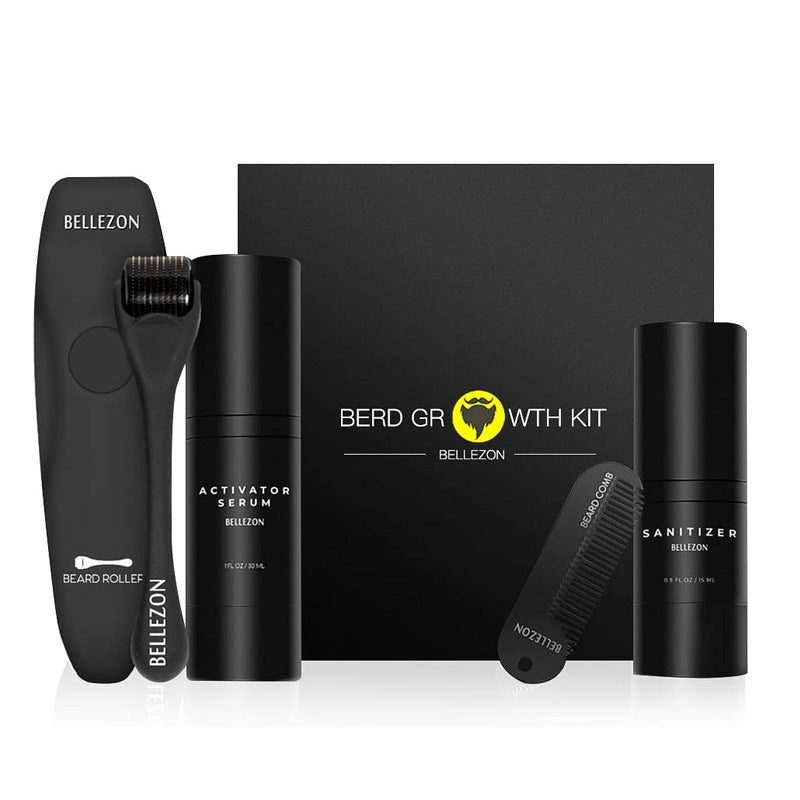 Beard Growth Kit for Men – Microneedle Roller & Beard Serum Set | Boost Beard Growth Naturally