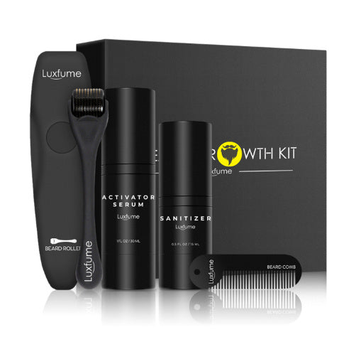Beard Growth Kit for Men – Microneedle Roller & Beard Serum Set | Boost Beard Growth Naturally