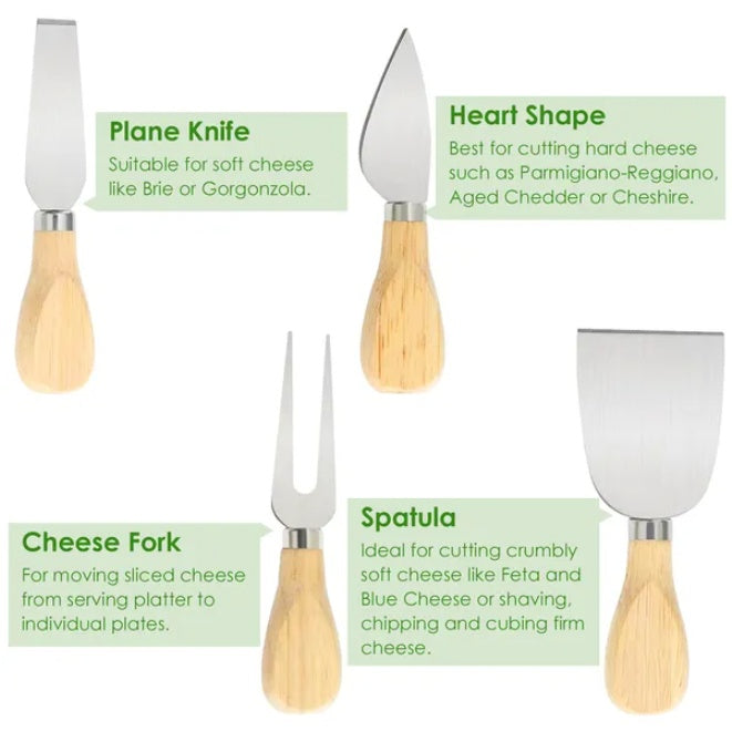 amboo Charcuterie Cheese Board – Large Serving Platter Tray for Cheese, Fruit & Snacks