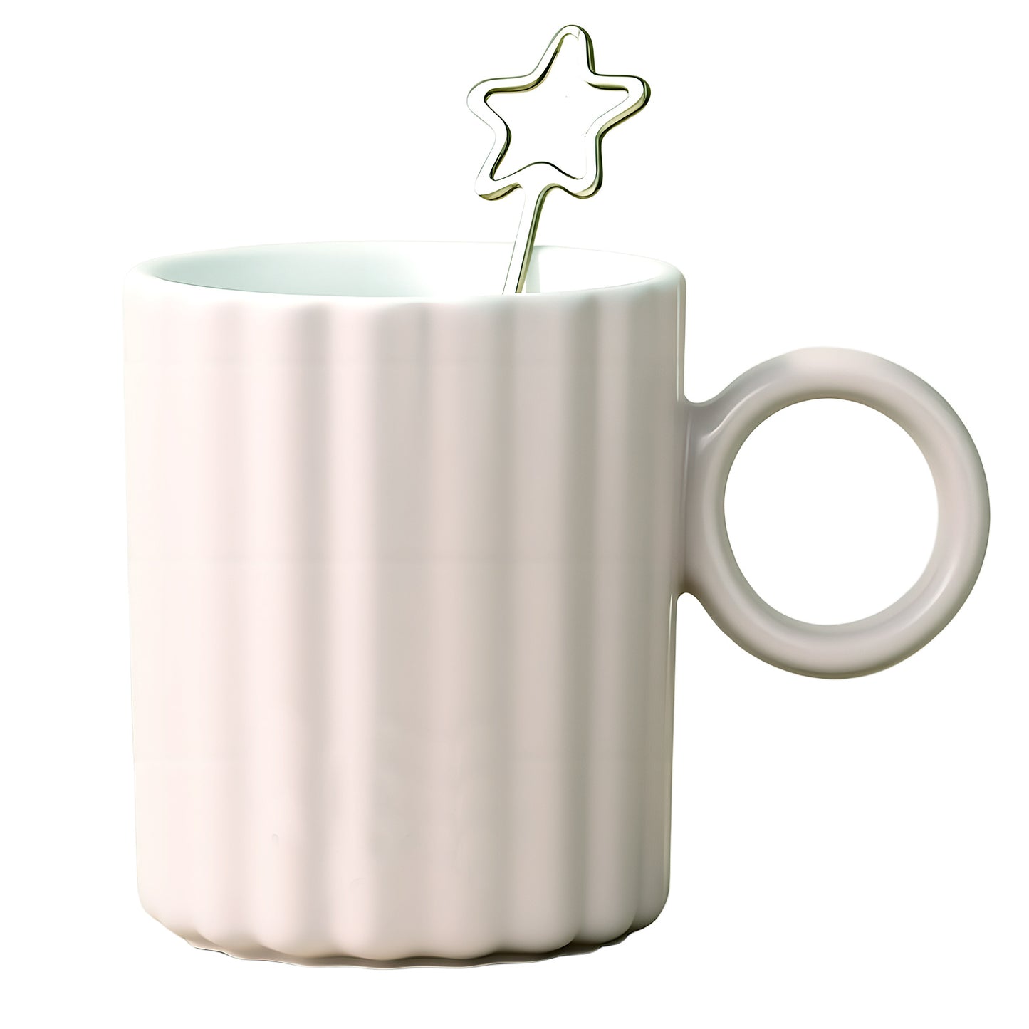 Petal Ceramic Mug – White