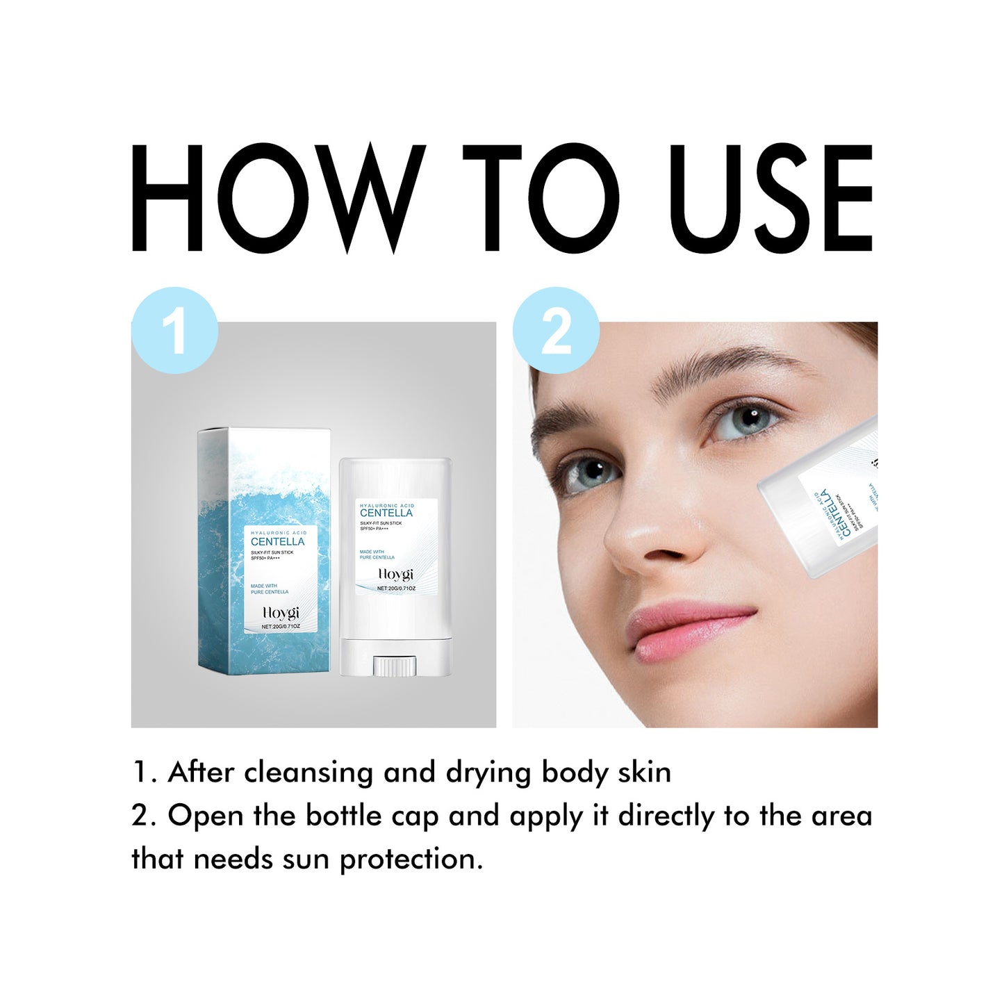 Hyaluronic Acid Sunscreen Stick – Gentle, Hydrating UV Protection