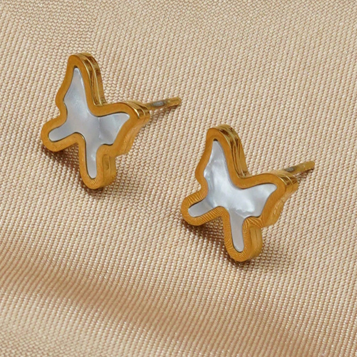 18K Gold Butterfly & Heart Jewelry Set – Waterproof Gift for Her