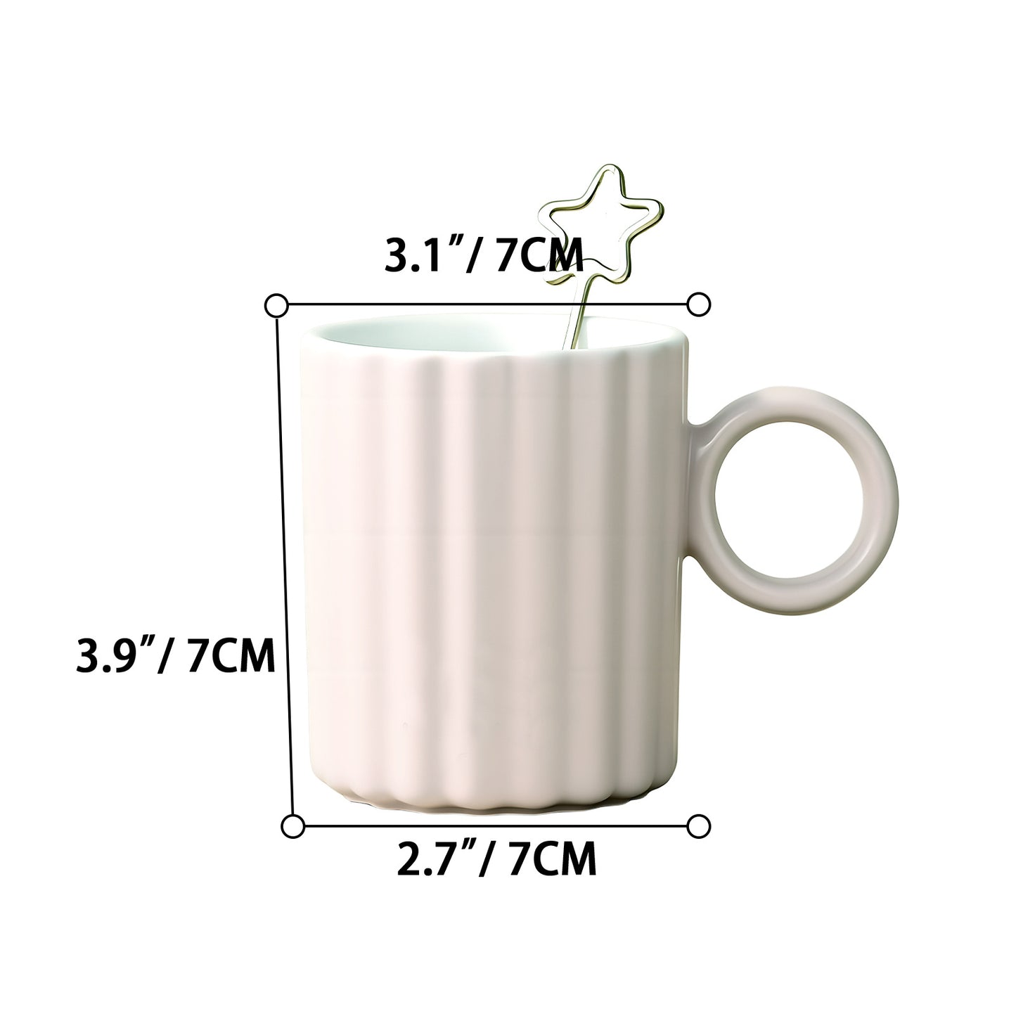 Petal Ceramic Mug – White