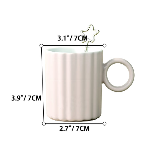 Petal Ceramic Mug – White